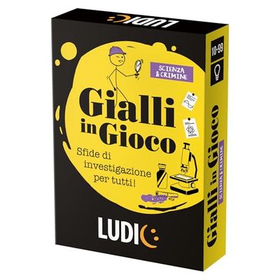 Ludic - Gialli in Gioco Scienza & Crimine - Sfide di Investigazione per tutti! - Gioco di Società per 2 o più Giocatori, Anni 10+, Investigazione per Tutta la Famiglia | IT60872