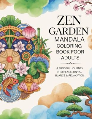 Zen Garden Mandala Coloring Book for Adults: A Mindful Journey into Peace, Balance & Relaxation: Intricate Japanese-Inspired Mandala Designs for Stress Relief, Meditation, and Creative Calm