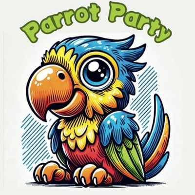 Parrot Party – A Whimsical World to Color: Let Your Imagination Soar with These Playful Feathered Friends!