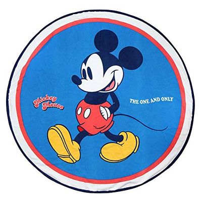CERDÁ LIFE'S LITTLE MOMENTS 2200003994 handdoek, rond, Mickey, polyester, blauw, 130 x 130 cm