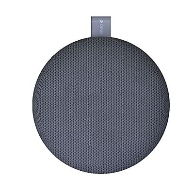 Devia Kintone-serie stof draadloze luidspreker, mode ronde draagbare Bluetooth-luidspreker, muziek afspelen en bellen functie luidspreker (grijs)