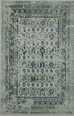 ASPECT Ispahan Vieilli/Vintage/Oriental Traditionnel bordée Tapis, Polypropylène, Noir, 160 x 230 cm