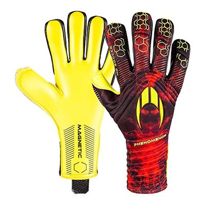 HO Soccer Phenomenon Magnetic III Negative Blaze Gants de Gardien de But Unisexe Adulte, Rouge/Citron 7,5