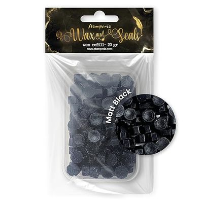 Stamperia Wax Refill Scrapbooking, Albums, Card Making, Bullet Journalling More, Easy to Melt Personalised Stamping, Perfect for Crafts and Gifting (Matt Black) (20g), 7,5 x 5 x 2 cm