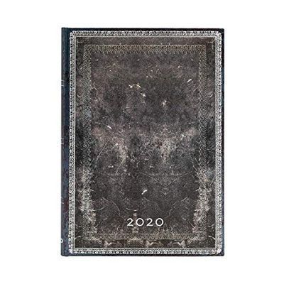 Paperblanks - Calendario de 12 meses 2020, acero medianoche Verso (180 x 130 mm)