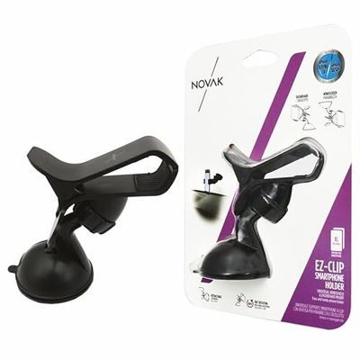NOVAK Supporto Univ. a Clip c/Vent larg.90mm - Supporto Smartphone Auto