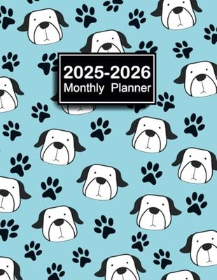 2025-2026 Monthly Planner: A4 Two Year monthly Organizer From January 2025 to December 2026, Cover Dog