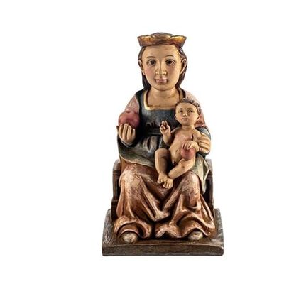 DRW Figurine Vierge d'Aranzazu de Reine Peinte à la Main 15 cm