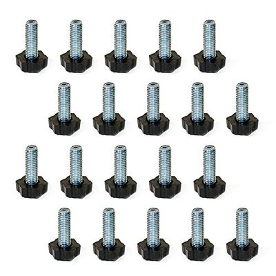 Emuca - Pé nivelador para móveis, rosca M8 x 30 mm, lote de 20 peças