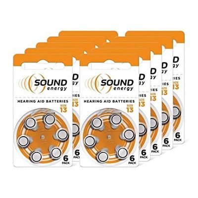 Sound Energy, 13 Hearing Aid Battery, 60 Count (Amazon Exclusive)