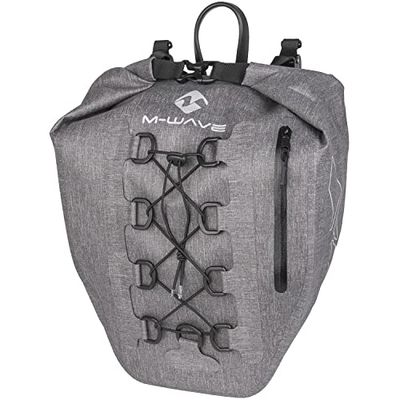 M-Wave Transport de Banlieue Porte-vélo avec Sac Unique Mixte, Gris, Approx. 33x14,5x61 cm