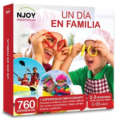 NJOY Experiences - En DAG Presentbox I FAMILJEN - Present Idé – Familjeaktiviteter för 2 eller 3 personer