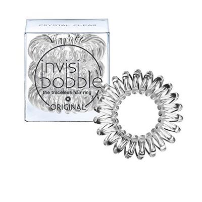 Invisibobble Elastico Capelli, Trasparente Crystal Clear, 3 pezzi