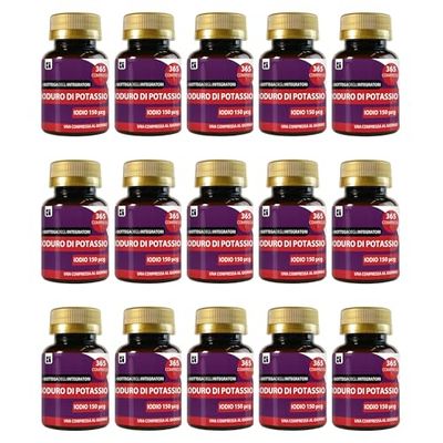 Ioduro Di Potassio 5475 Compresse Iodio 150 mcg | 1 Compressa al Giorno | Senza Glutine e Lattosio | non di origine animale