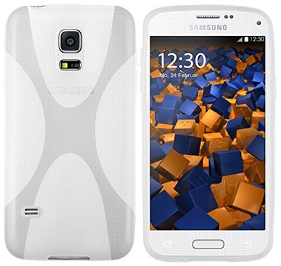 mumbi Fodral kompatibelt med Samsung Galaxy S5 mini mobiltelefonfodral transparent vit