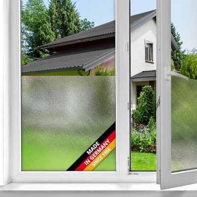 d-c-fix vinilo adhesivo para cristales ventanas lechoso estático opaco translúcido privacidad decorativo para mampara de ducha baño lámina pegatina 67,5 cm x 1,5 m