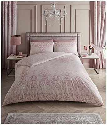 GC GAVENO CAVAILIA Printed Duvet Cover Sets, Reversible Bedding Bed Set, Polycotton Quilt Covers, Antoinette-Pink, Single