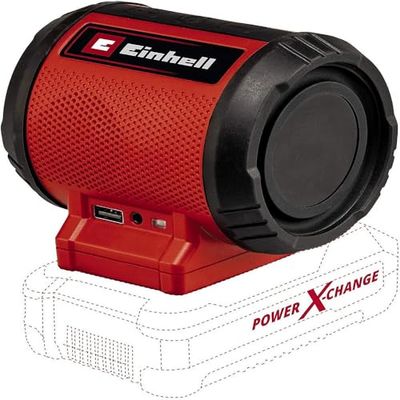 Einhell Accu-luidspreker TC-SR 18 Li BT Power X-Change (Li-Ion, 18V, 10 m Bluetooth bereik, max. 85 dB, Bluetooth versie 5.0, AUX-aansluiting, USB-aansluiting, zonder accu en oplader)
