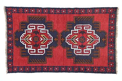 Eden Carpets Kezil Tappeto Annodato a Mano, Cotone, Multicolore, 85x138 cm
