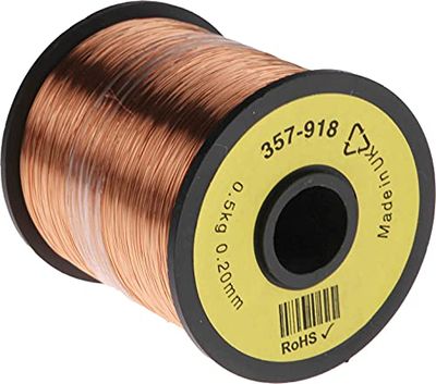RS PRO Alambre de cobre PUR de 0,23 mm de diámetro, 0,03 mm², 32 AWG, bobina de 1600 m