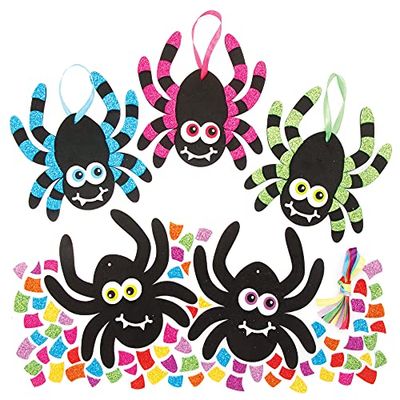 Baker Ross Spider Mix and Match Halloween Decorazione Craft Kit – Confezione da 8 kit per Halloween per bambini, decorazione di ragni in schiuma per arti e mestieri (FE675)