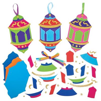 Baker Ross FN361 Ramadan Lantern Mix and Match Kits - Pack of 6, Ramadan Arts and Crafts Kits for Kids