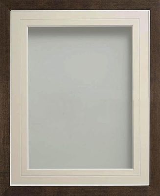 Frame Company Webber Brown with Ivory V-Groove Mount, 16x12 for 12x8 inch