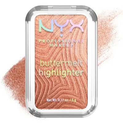 NYX PROFESSIONAL MAKEUP - Highlighter en Poudre - Enrichi en Beurre de Mangue, Beurre d'Amande & Beurre de Karité - Texture Fondante - Formule Vegan - Buttermelt Highlighter - Teinte : Butta In Bronze