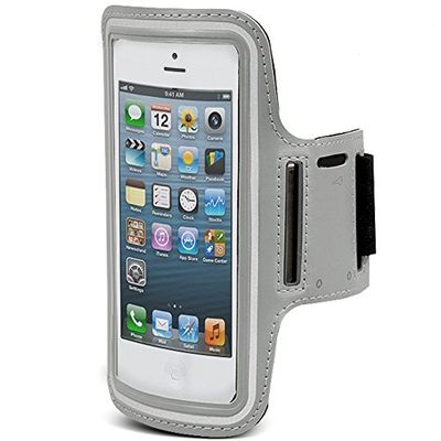 Maclean 4,8" lub 5,7" bransoletka sportowa na telefon komórkowy bransoletka na rękę telefon komórkowy sport ochrona torba jogging fitness case (szara, 4,8")