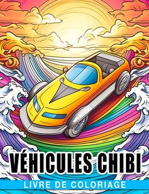 Livre de coloriage Véhicules Chibi: Découvrez et coloriez de mignons chibis de transports - Amusement éducatif pour les enfants de 4 à 6 ans