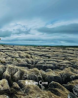 Malham Cove - 120 page blank lined notebook 6.75 by 8.5 - Photo of famous Malham Cove: North Yorkshire Photo Notebook - Malham Cove