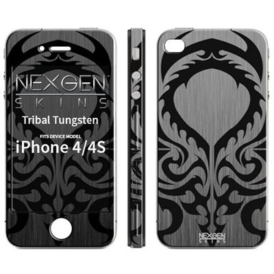 NEXGEN Skins ip40034 Tribal Tungsten 3D Dimensional Skin Case pour Apple iPhone 4/4S