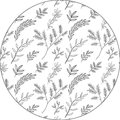 Bonateks, Ronde digitaal bedrukte muismat, antislip onderkant, voor kantoor en thuis, diameter: 22 cm