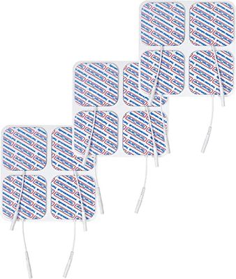 TENScare Juego de 3 paquetes de 4 electrodos superiores de 50 x 50 mm