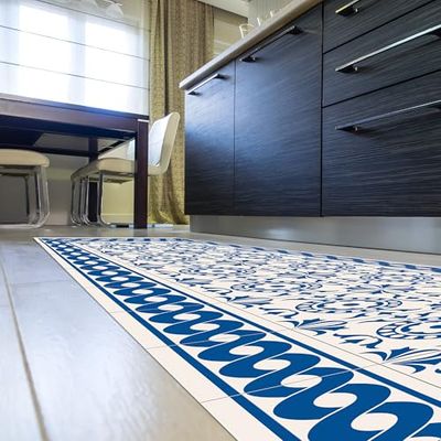 CREARREDA Tappeto Cucina in Vinile Passatoia Cucina Tappetino da Cucina Antiscivolo Lavabile con un Panno con Stampa 100% Made in Italy