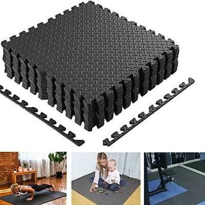 Bakaji 2832623 fitnessmatta, för barn, av skum, svart