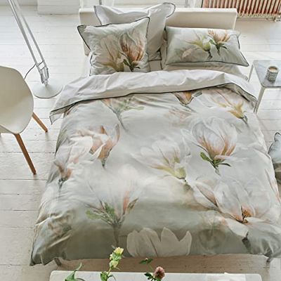 Dekbedovertrek, bedrukt van katoen-satijn, Yulan Magnolia, 200 x 200 cm, Designers Guild