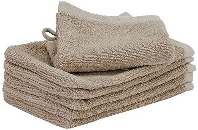 Heckett Lane Bath Wash Cloth, 100% bomull, Taupe Grey, 16 x 21 Cm, 6,0 stycken