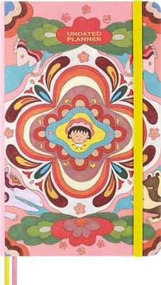 Moleskine Sakura Undated Weekly Planner by Momoko Sakura, 12-Months Undated Weekly Planner with Hardcover and Elastic Closure, Asian Collection 2024, Limited Edition, Large Format 13 x 21 cm