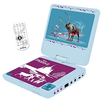 Lexibook - DVDP6FZ - Disney Frozen tragbarer DVD-Player - Himmelblau (Französisch, Spanisch)