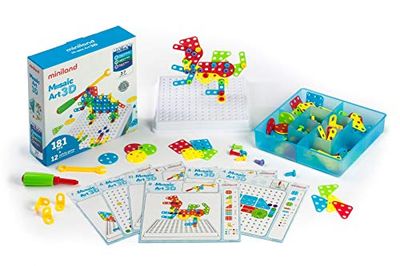 Miniland Valise 97922 180 pièces Motif mosaïque Multicolore