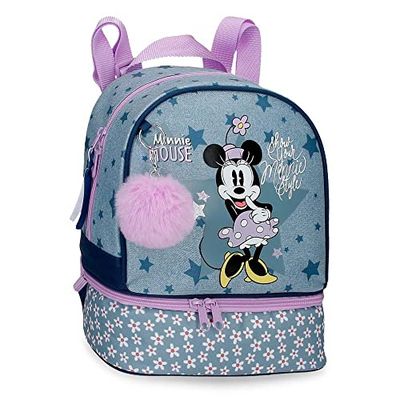 Disney Minnie Style Lunch bag Blue 23x28x13 cms Polyester 8,37L