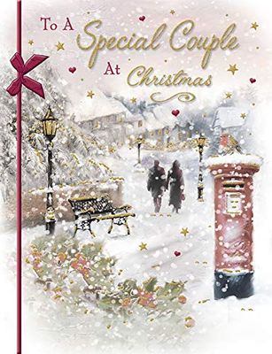 Piccadilly Greetings Traditionele kerstkaart speciaal paar - 8 x 6 inch