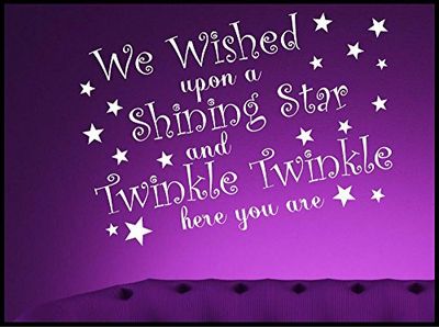 Wall Sticker Shining Star Childrens Kids Nursery Decal Bedroom Decorative Mural WSD655