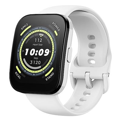 Amazfit Bip 5 Smartwatch, Schermo grande da 1,91", chiamate Bluetooth, Alexa, GPS, durata della batteria di 10 giorni, fitness tracker con frequenza cardiaca, monitoraggio dell'ossigeno nel sangue