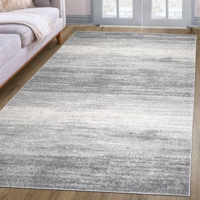 oKu-Tex Tapis de Salon Design Mercur - Tapis tissé Doux Gris chiné - Design Moderne - 60 x 110 cm - sans substances nocives - Certifié Oeko-Tex Standard 100