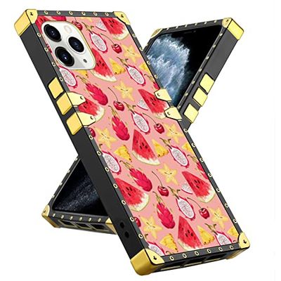 Voor iPhone 11 Pro Max Square Edge Phone Case Fruit Behang Flexibele Premium Anti-kras Bescherming voor iPhone 11 Pro Max