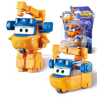 Super Wings Transformer Aeroplane Marty, Hauteur env. 12,7 cm, Figures d'action 2 en 1, Avion Jouet et Figurine de Robot pour garçons et Filles à partir de 3 Ans, Orange