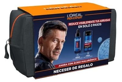 L'Oreal Paris Men Expert Confezione di routine anti-età Power AGE acido ialuronico per uomo con siero concentrato + crema antirughe
