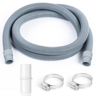AiQInu Tuyau Vidange Machine a Laver Universel,1 Meter, Rallonge de tuyau d'évacuation, avec raccord de tuyau et colliers
